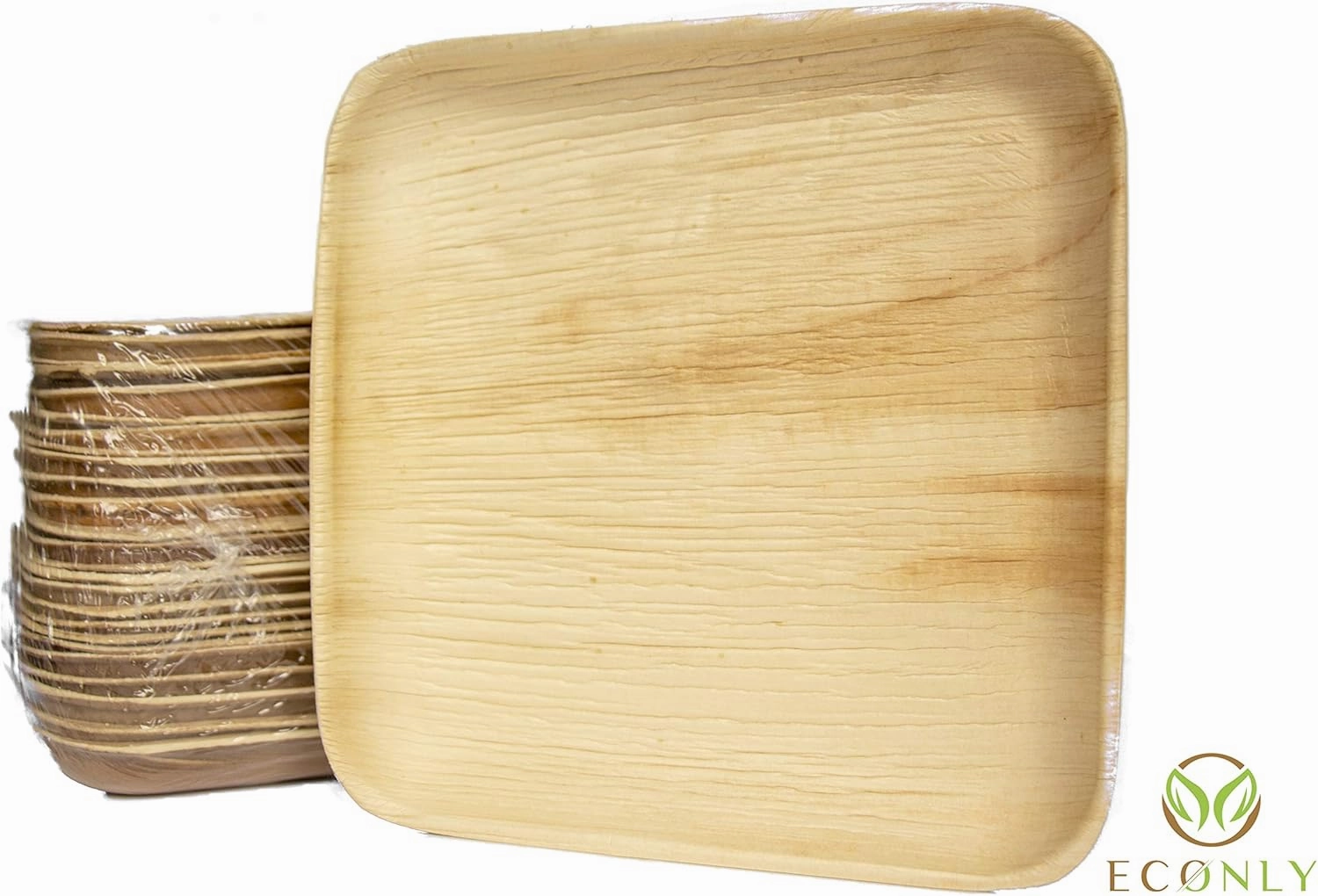 Palm Leaf Plates Square 10"[50] Bamboo Plates Disposable dinnerware Party Pack Compostable and Biodegradable Eco Friendly Rustic Plates For Wedding,Events and Outdoor Parties