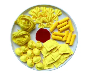 Pasta Set/Handmade Felt Play Food for Toddlers & Kids/Pretend Play/Montessori/Educational Kitchen Toys/Role Play (Large Set)