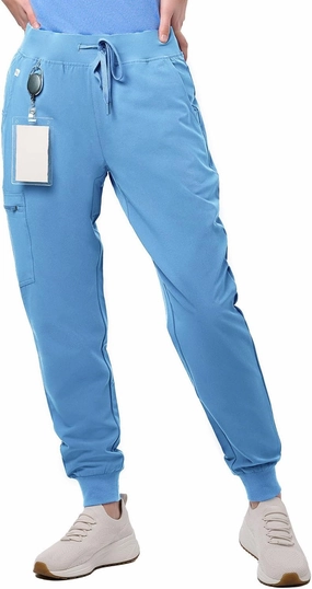 Peelz Arabella 5-Pocket Jogger Scrub Pants for Women - Elastic Waistband, Soft Joggers Women’s Scrubs, Slim Fit