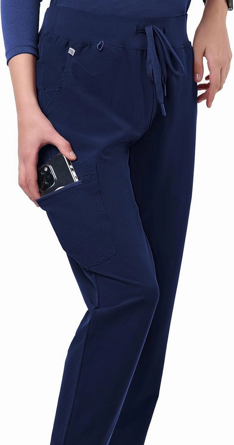 Peelz Arabella 5-Pocket Jogger Scrub Pants for Women - Elastic Waistband, Soft Joggers Women’s Scrubs, Slim Fit