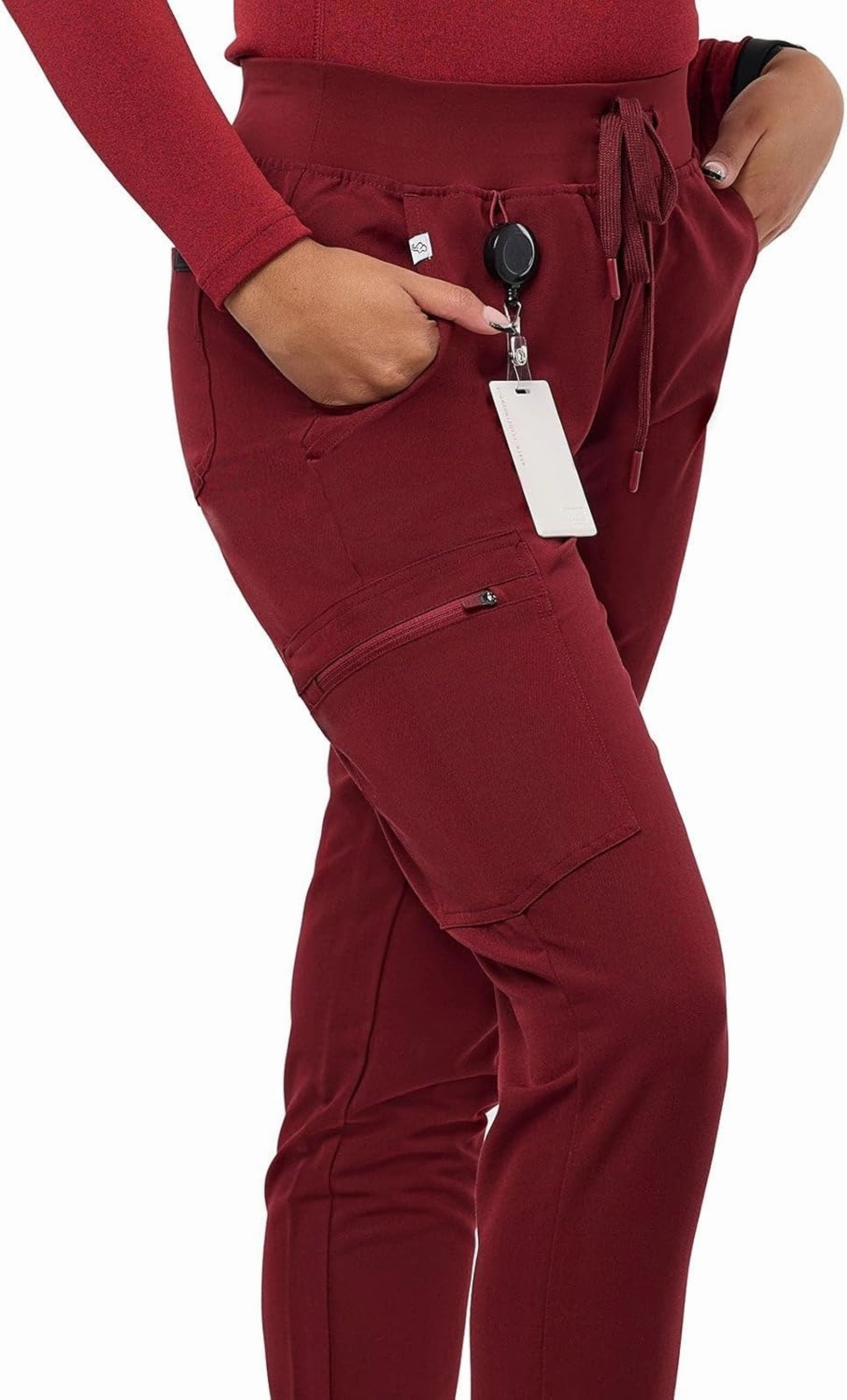 Peelz Arabella 5-Pocket Jogger Scrub Pants for Women - Elastic Waistband, Soft Joggers Women’s Scrubs, Slim Fit