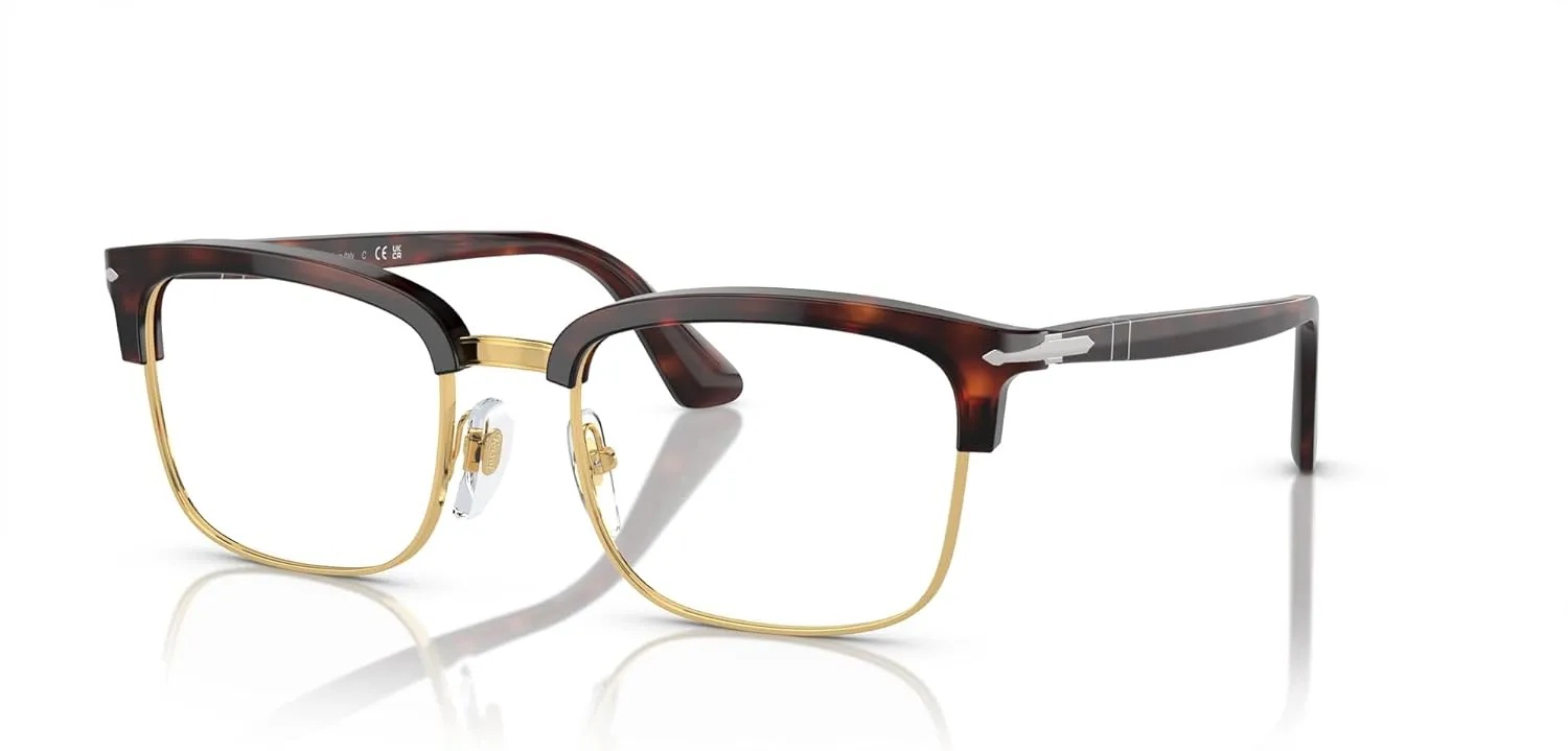 Persol Men's Po3340v Lina Rectangular Prescription Eyewear Frames