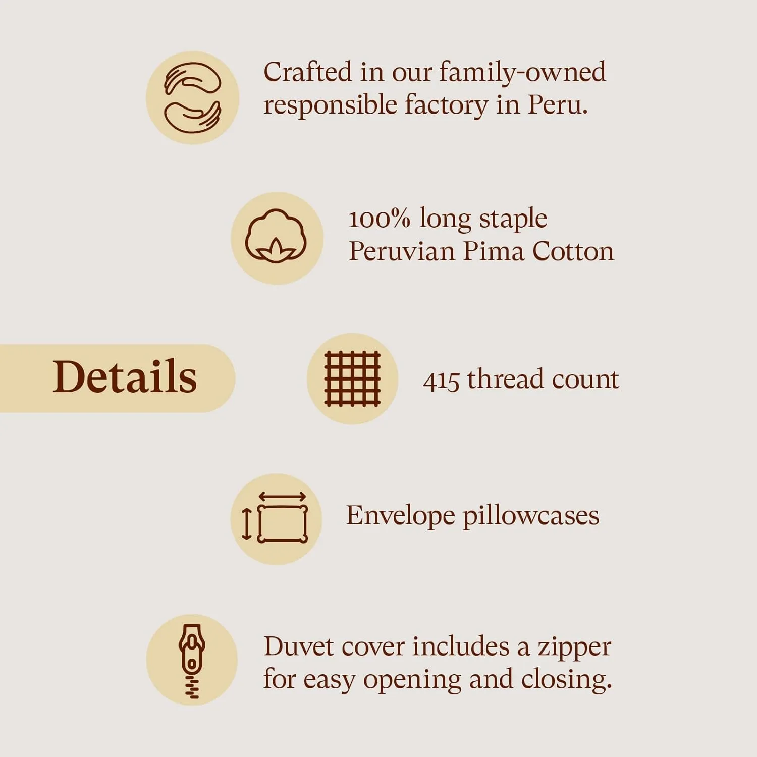 Peru Pima Duvet Cover Set – King/Cal King, 100% Peruvian Pima Cotton, Percale, 415 Thread Count, Cooling & Breathable, Hidden Zipper, Hotel-Quality Soft Bedding, 3 Pieces, Slate