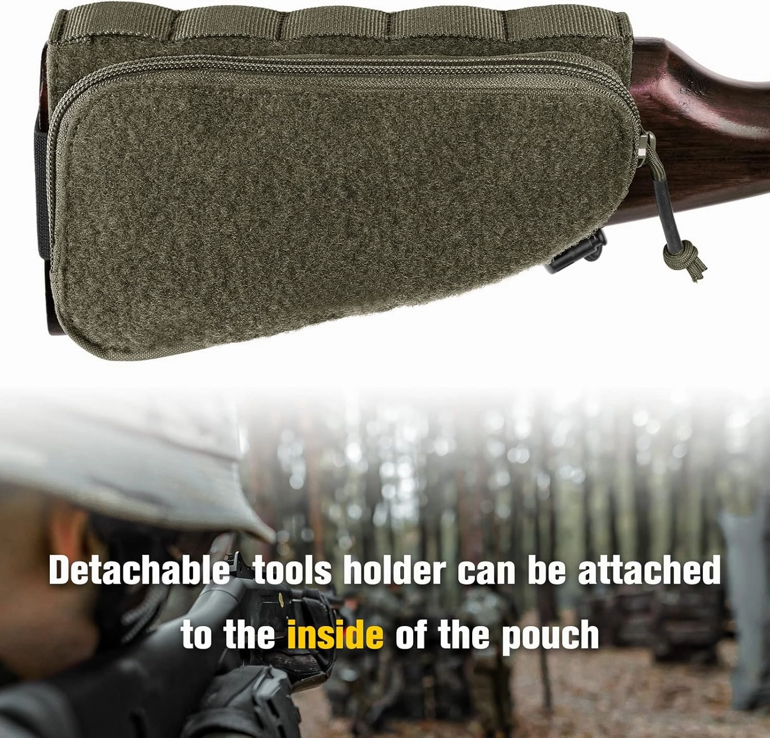 PETAC GEAR Tactical Buttstock Rifle Stock Pack/Adjustable Shell Holder Cheek Rest Pouch for Long Action …