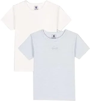 Petit Bateau Boys' Pinstriped Short-Sleeved Cotton T-Shirt - 2-Piece Set Sizes 2-12 Years