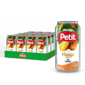 Petit Mango Nectar, 330 ml Cans (Pack of 24) – Sweet Tropical Fruit Juice Beverage