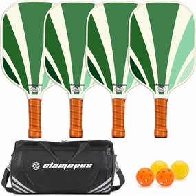 Pickleball Paddles Set of 2 | Pickleball Set of 4 Pickleball Rackets | Graphite & Fiberglass Pickleball Paddles | USAPA Approved | Great Paddle for Beginners and Pros |