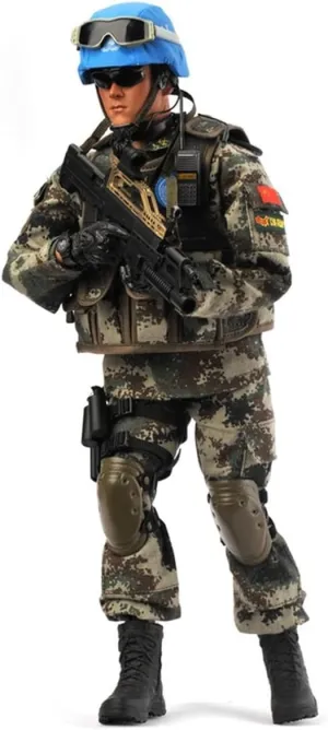 Pipigirl 1/6 Scale 12Inch Special Forces Action Figure Swat Team Flexible Soldier Figure Model,Kids Adults-Chinese Peacekeeping Force,Accessories Collection Military Toys