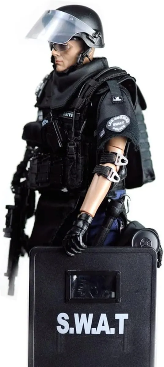 Pipigirl 1/6 Scale 12Inch Special Forces Action Figure SWAT Team Flexible Soldier Figure Model,Kids Adults-Defender Man,Accessories Collection Military Toys