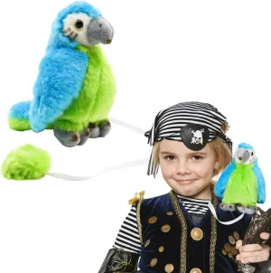 Pirate Parrot Plush Shoulder Stuffed Pirate Party Costume Accessories Animal Toys Cute Plushies for Kids