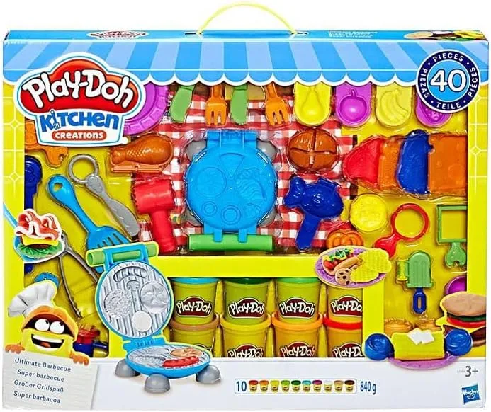 Play-Doh Kitchen Creations Ultimate Barbecue Set Create & Make Meals with Kitchen Tools 40 Pieces