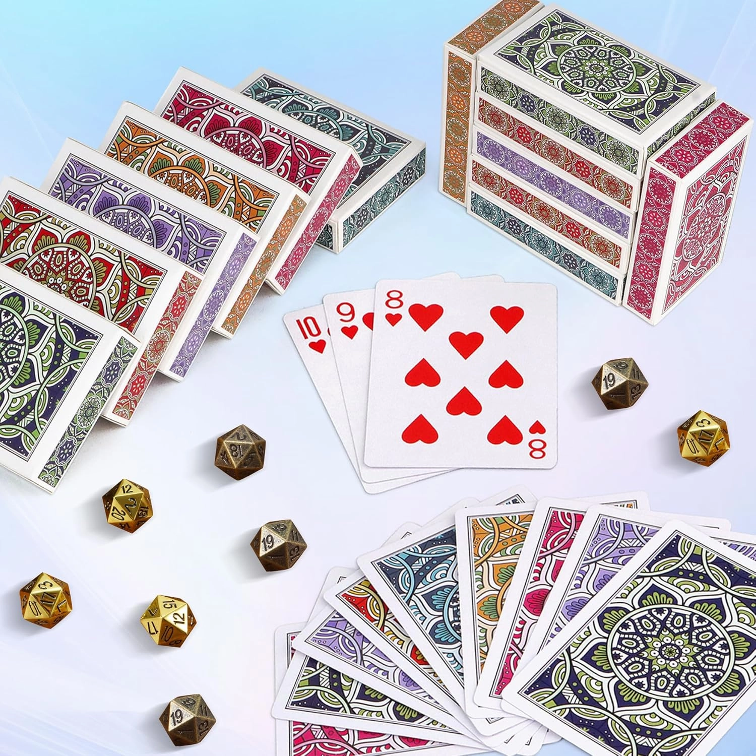 Playing Cards 12 Pack,Decks of Cards,Poker Cards Set Standard Playing Cards Bulk with 6 Bright Colors,Card Games for Adults Seniors,Suitable for Family Game Night,Camping,Travel,Party Games