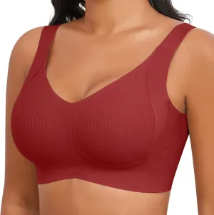 Plus Size Bras for Women No Underwire Full Coverage Everyday Bras Comfortable Wireless Padded Bras