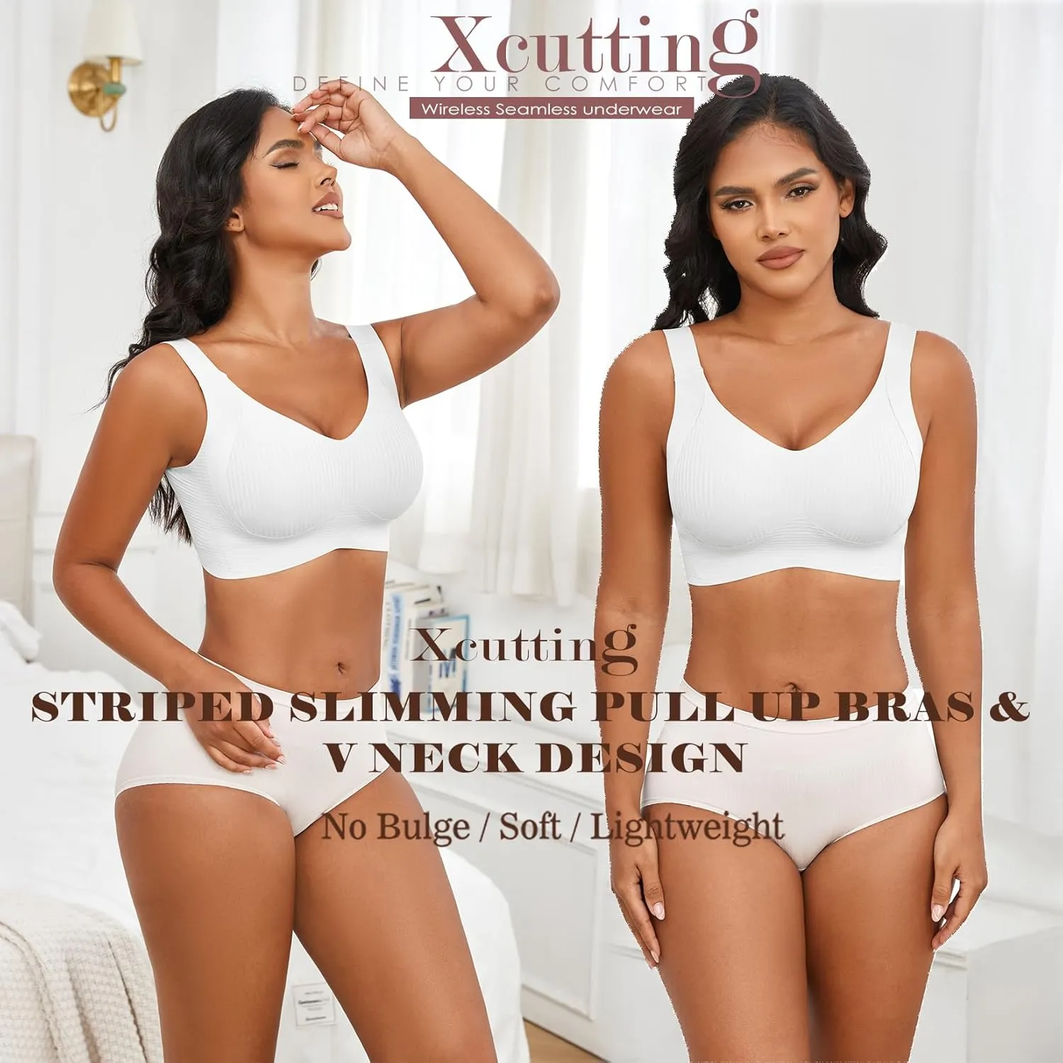 Plus Size Bras for Women No Underwire Full Coverage Everyday Bras Comfortable Wireless Padded Bras