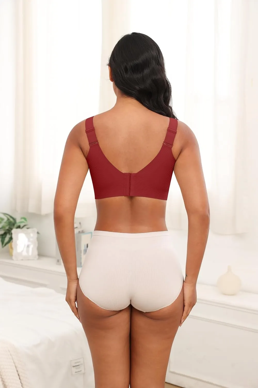 Plus Size Bras for Women No Underwire Full Coverage Everyday Bras Comfortable Wireless Padded Bras