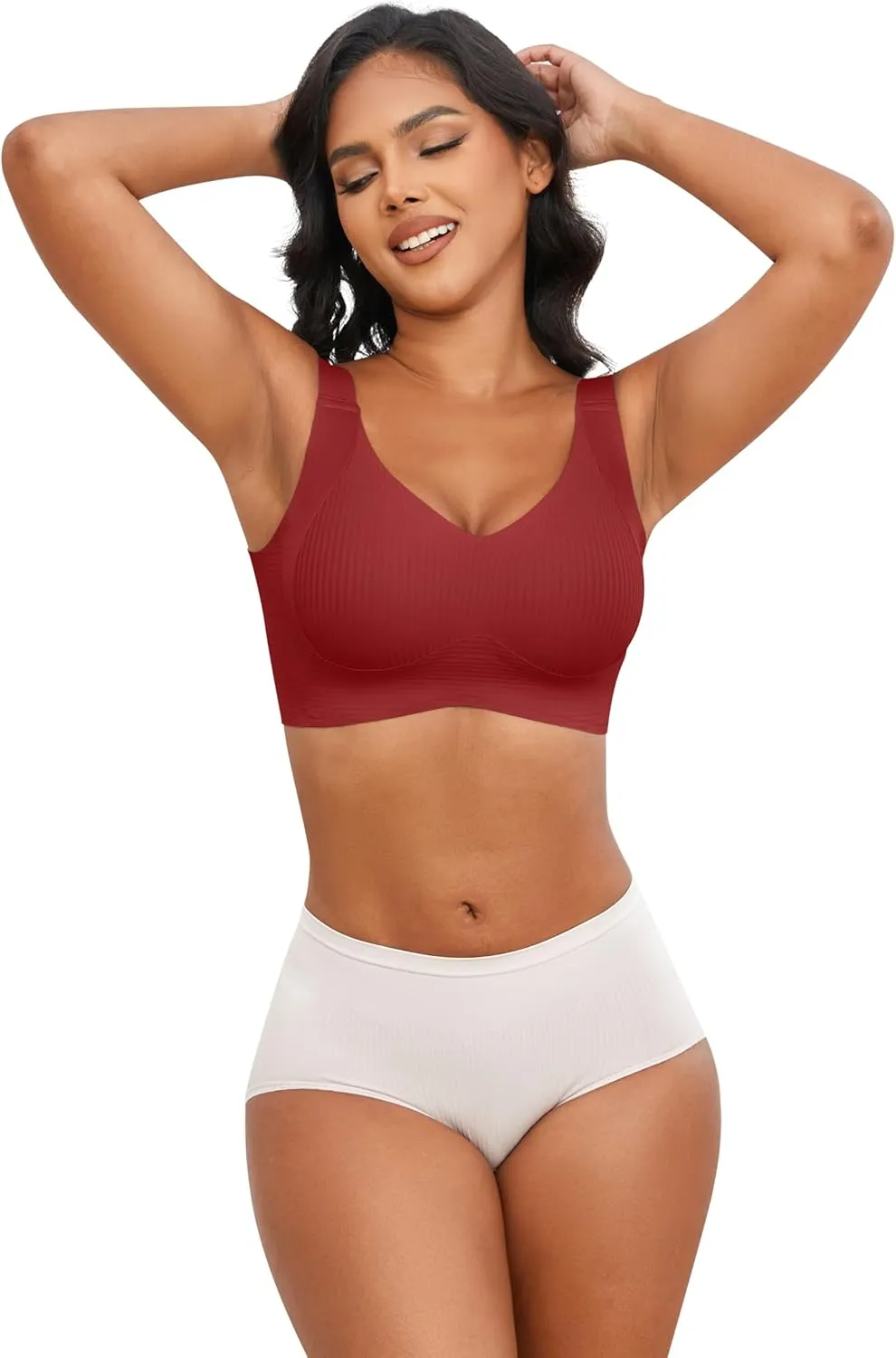 Plus Size Bras for Women No Underwire Full Coverage Everyday Bras Comfortable Wireless Padded Bras