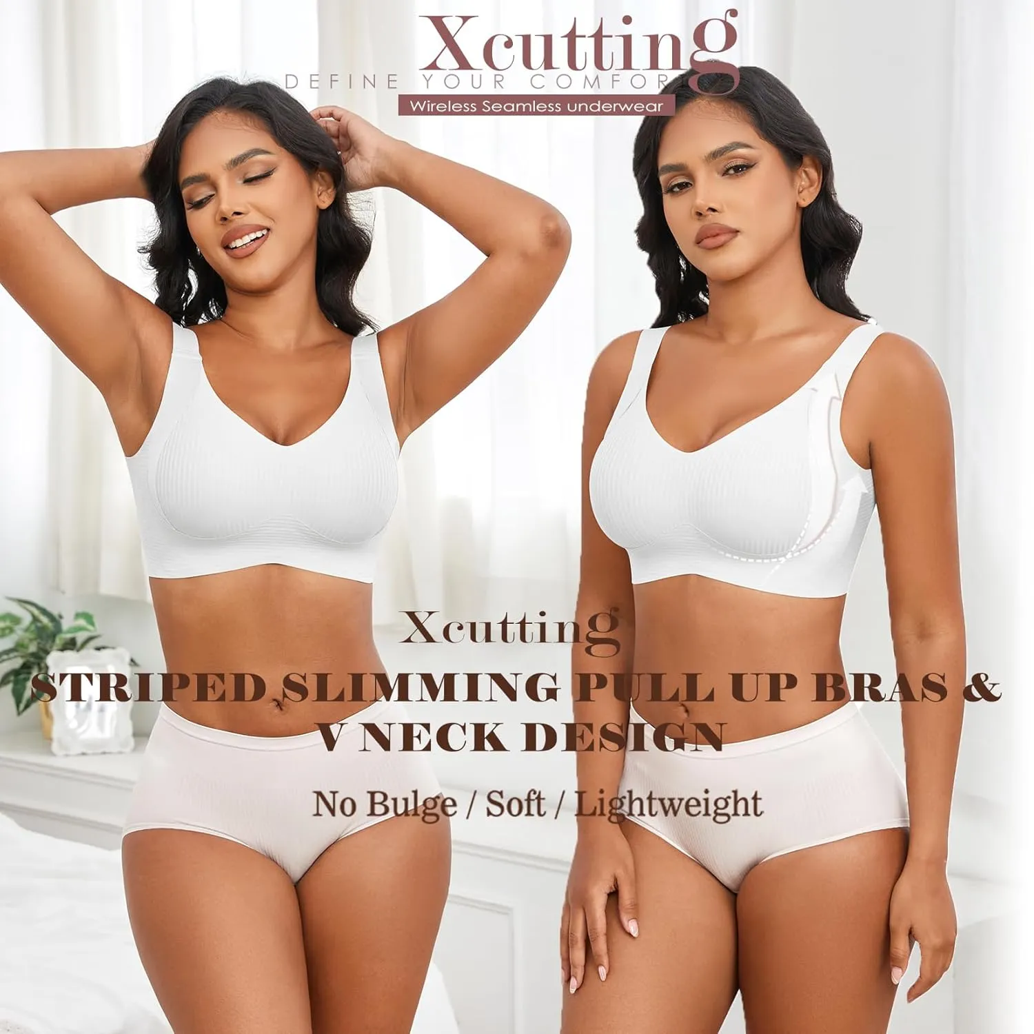 Plus Size Bras for Women No Underwire Full Coverage Everyday Bras Comfortable Wireless Padded Bras