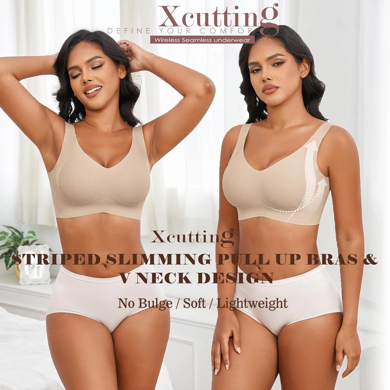 Plus Size Bras for Women No Underwire Full Coverage Everyday Bras Comfortable Wireless Padded Bras