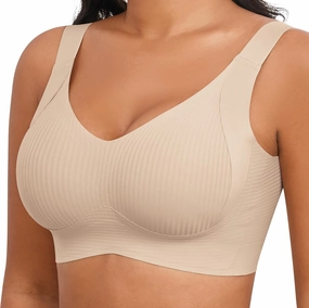 Plus Size Bras for Women No Underwire Full Coverage Everyday Bras Comfortable Wireless Padded Bras