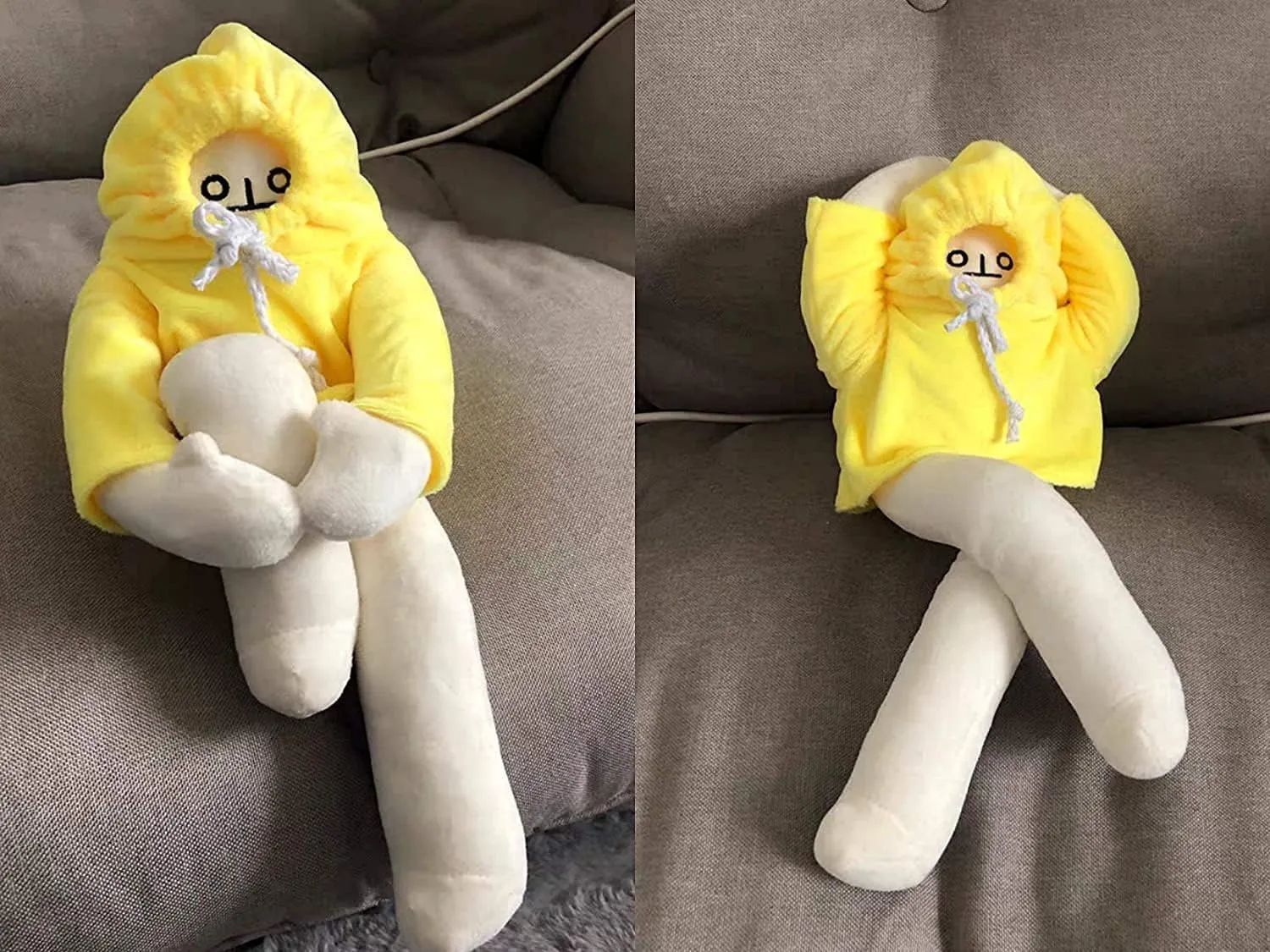 Plush Banana Man Toy,25.6inch Weird Banana Man Doll with Magnet,Funny Poseable Decompression Toy Stuffed Animals Doll Gifts for Boys Girls Birthday Party Christmas(Green)