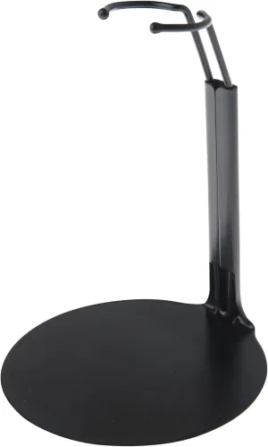 Plymor DSP-4125B Black Adjustable Doll Stand, fits 7, 7.5, 8, 8.5, and 9 inch Slim Waist Dolls or Action Figures, Waist is 1.125" - 1.5" Wide, 3.25" - 4" Around, Pack of 12