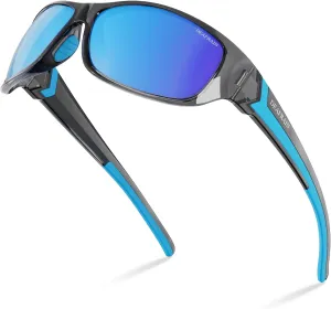 Polarized Sports Sunglasses for Men Women Driving Fishing Cycling Running UV Protection