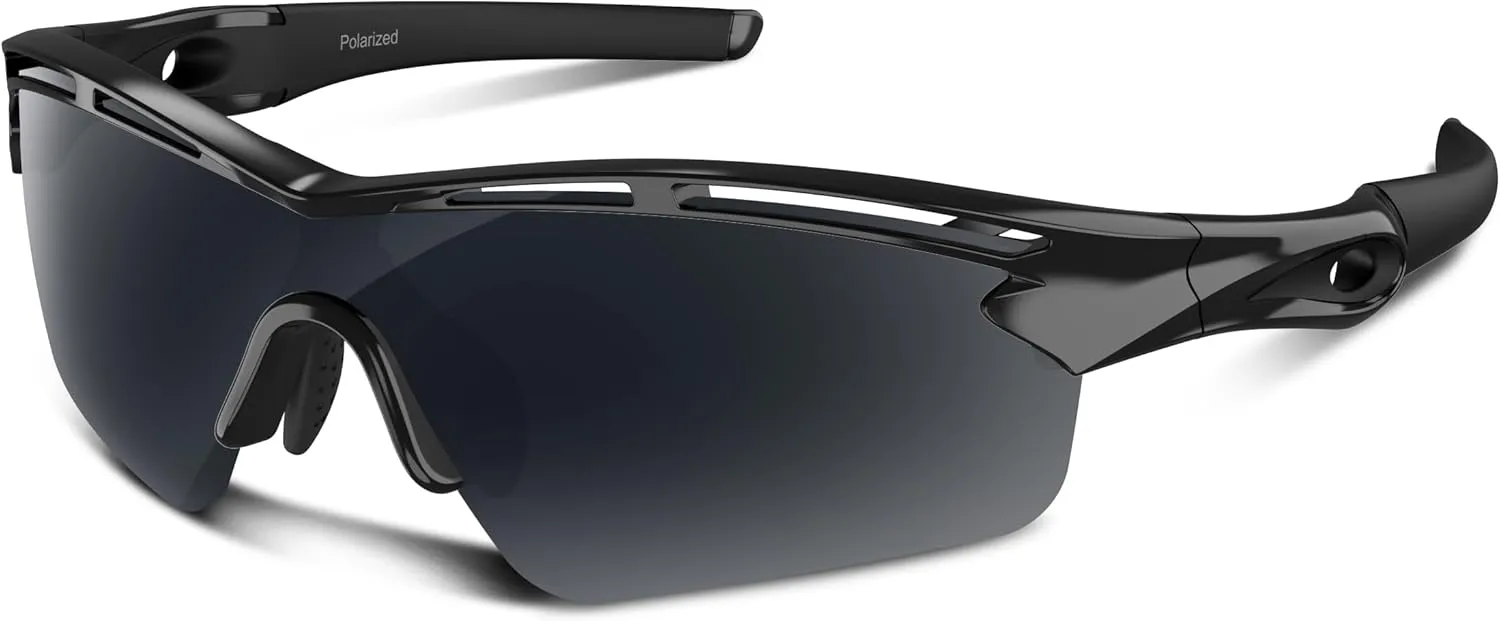 Polarized Sports Sunglasses for Men Women Youth Baseball Cycling Running Driving Fishing Tennis Golf Motor TAC UV400 TR90