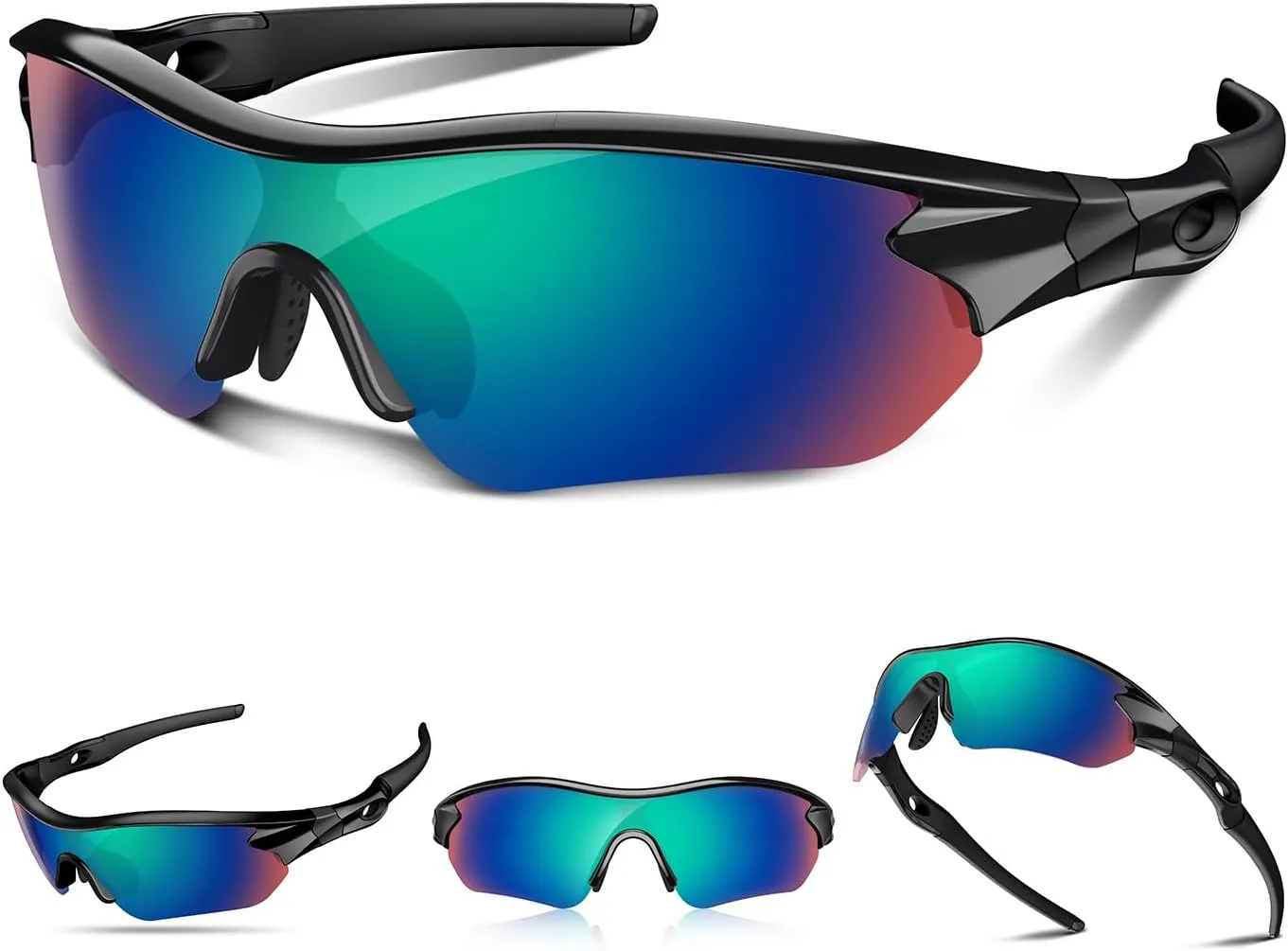 Polarized Sports Sunglasses for Men Women Youth Baseball Running Fishing Tennis Golf Cycling Driving Motor TAC UV400 TR90