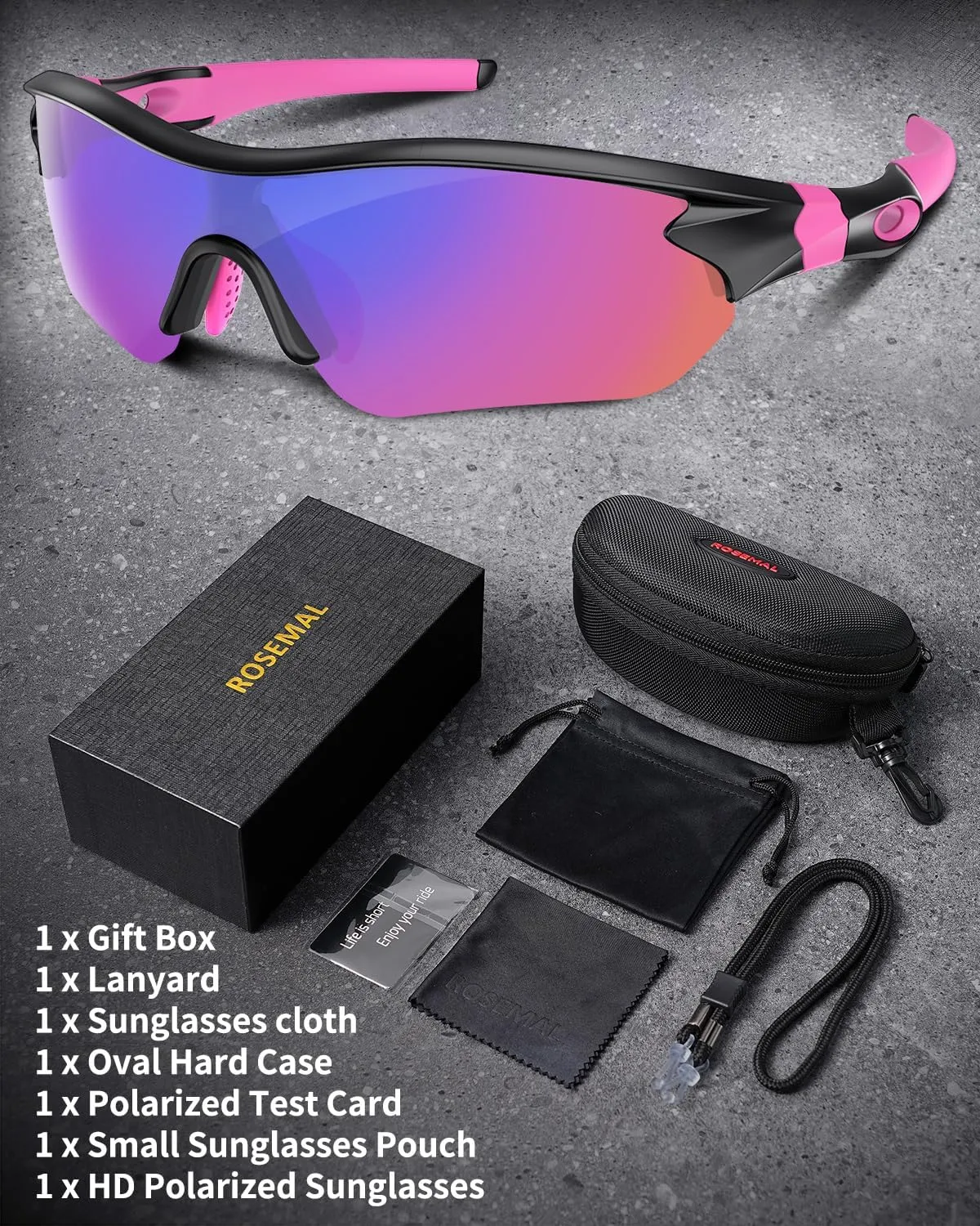 Polarized Sports Sunglasses for Men Women Youth Baseball Running Fishing Tennis Golf Cycling Driving Motor TAC UV400 TR90