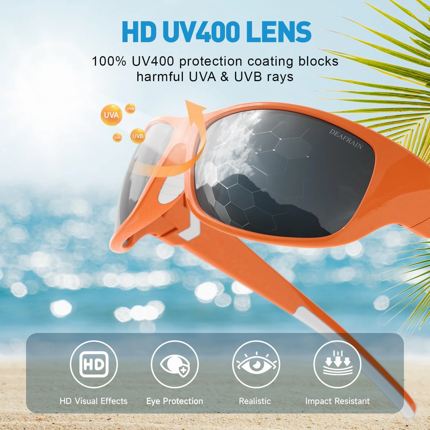 Polarized Sports Sunglasses for Men Women Driving Fishing Cycling Running UV Protection