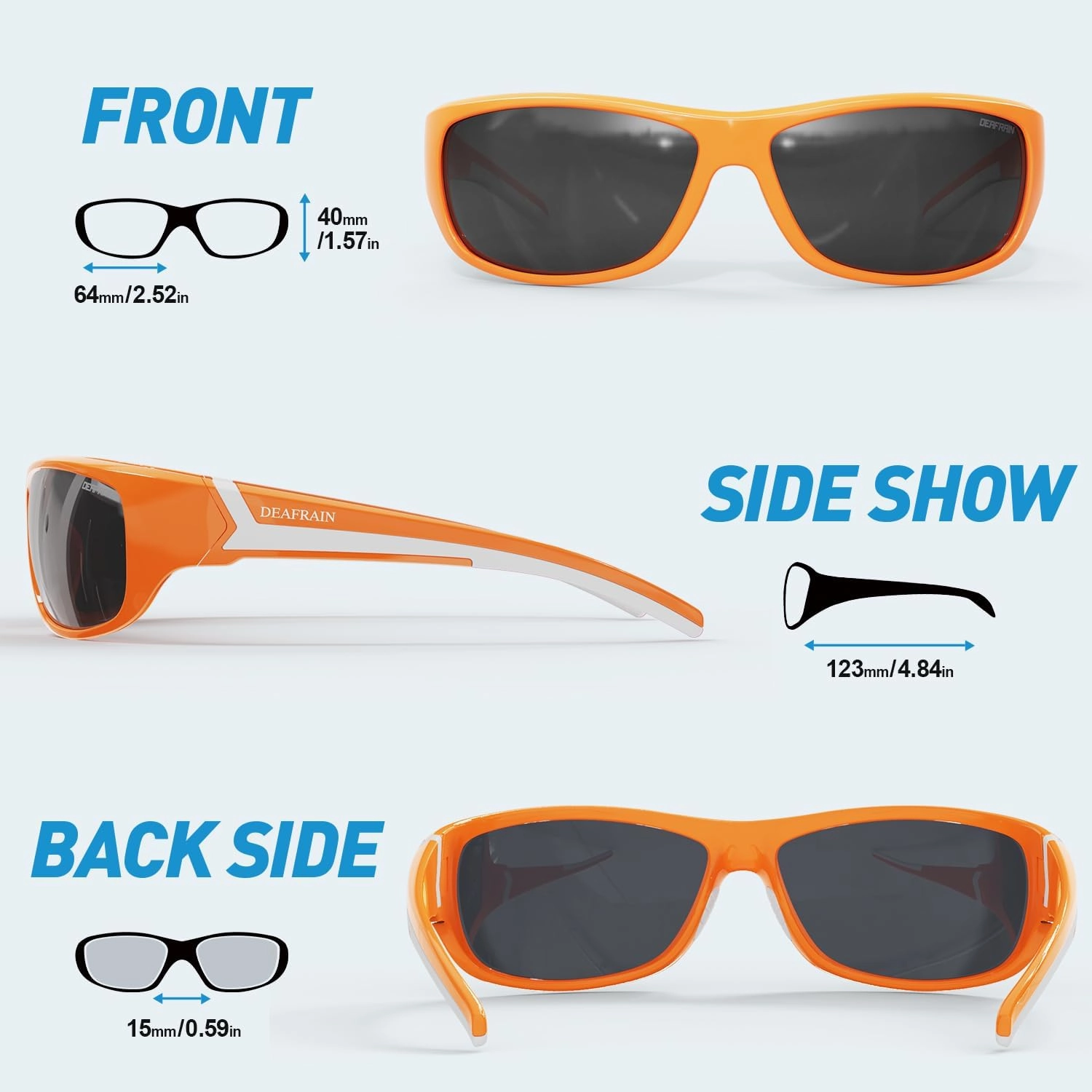 Polarized Sports Sunglasses for Men Women Driving Fishing Cycling Running UV Protection