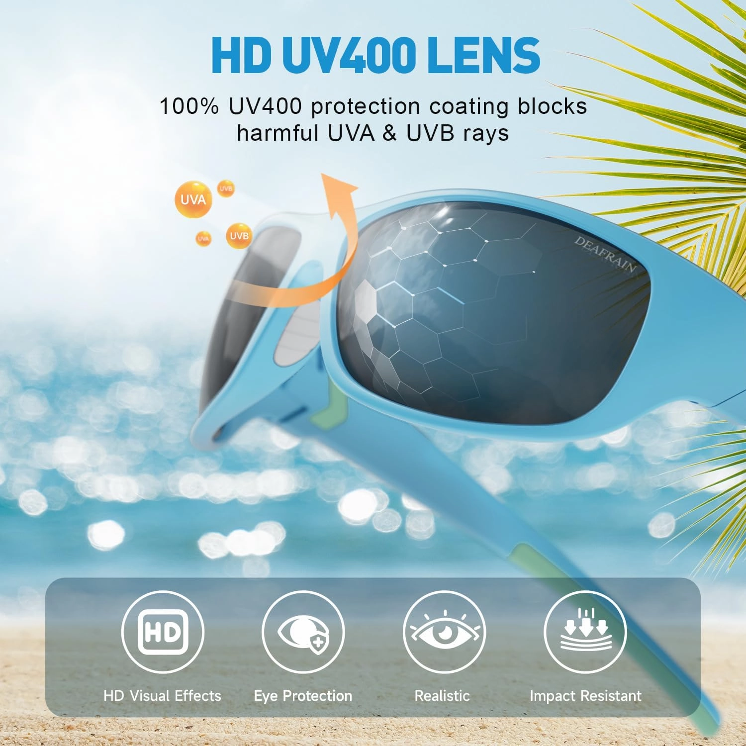 Polarized Sports Sunglasses for Men Women Driving Fishing Cycling Running UV Protection