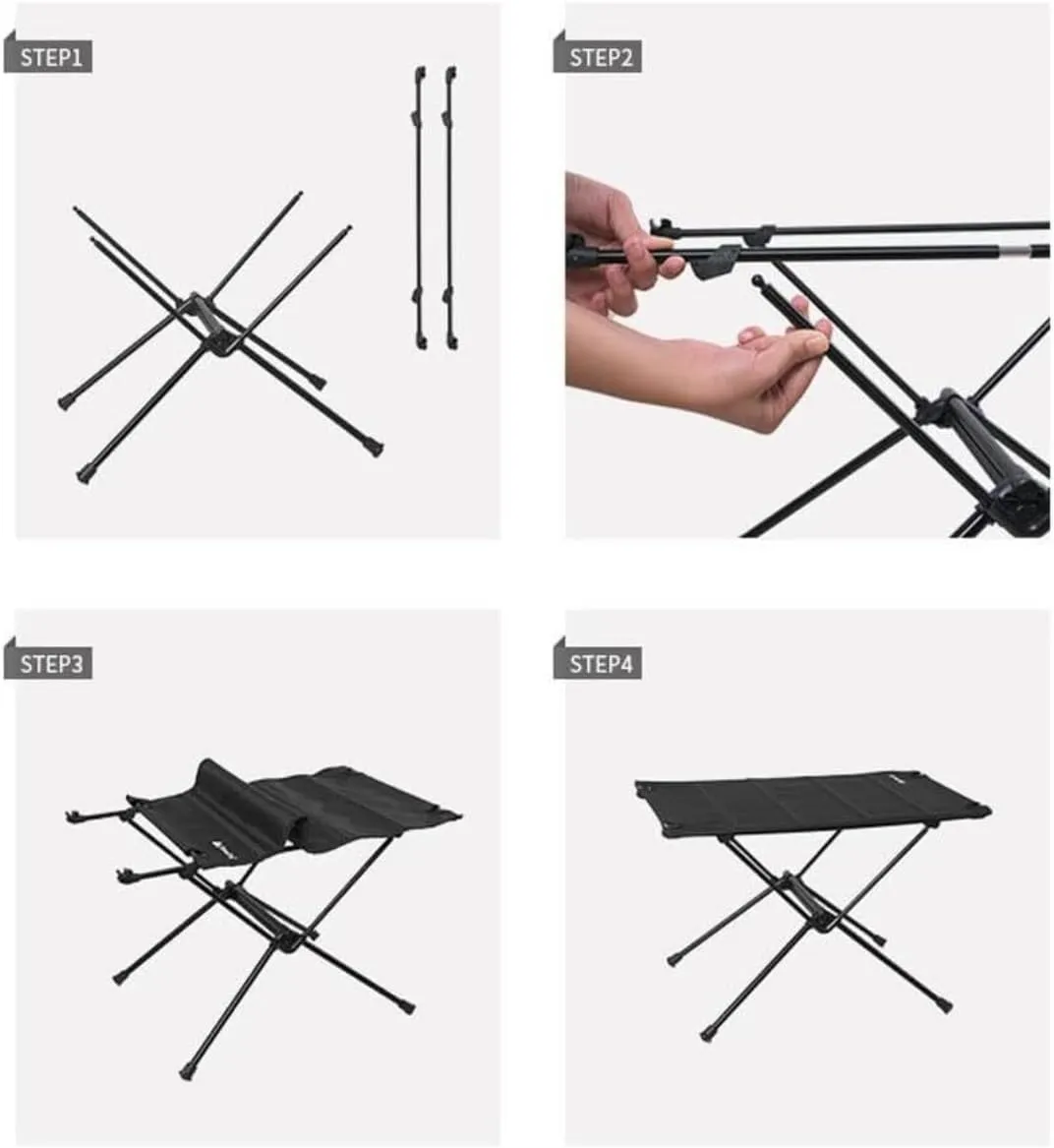 Portable Beach Table Camping Folding Table Lightweight Folding Fabric Table Aluminum Parallel Bars Camping Picnic Table Folding Camping Table (Color : A, Size : 60 * 39 * 39cm)