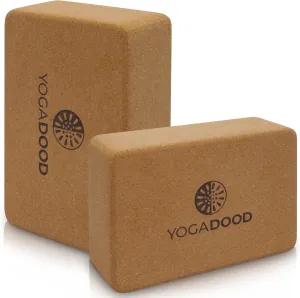 Premium Cork Yoga Blocks - 2 Pack for Enhanced Grip & Stability - Perfect for Yoga Mats - Ideal for Yogis - Durable, Biodegradable, Eco-Friendly - Supports Poses & Flexibility