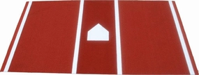 Premium 12' X 6' Baseball/Softball Hitting Mat in Clay/Dirt Color- Urethane Backing