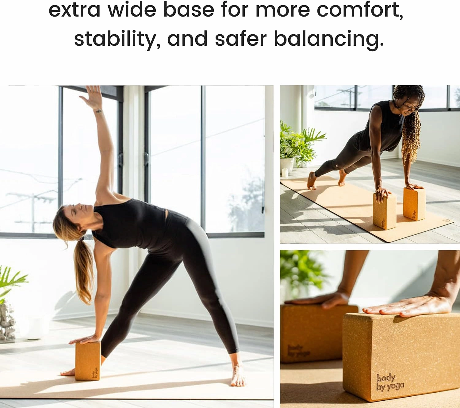 Premium Cork Yoga Blocks 2 Pack - Extra Large Yoga Block Set Crafted From Performance Grade Natural Portuguese Cork | High Density, Non-Slip Support for Safer Balancing | Optional Yoga Strap and Gift Box