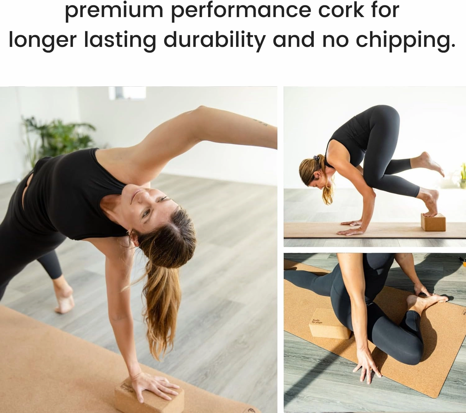 Premium Cork Yoga Blocks 2 Pack - Extra Large Yoga Block Set Crafted From Performance Grade Natural Portuguese Cork | High Density, Non-Slip Support for Safer Balancing | Optional Yoga Strap and Gift Box