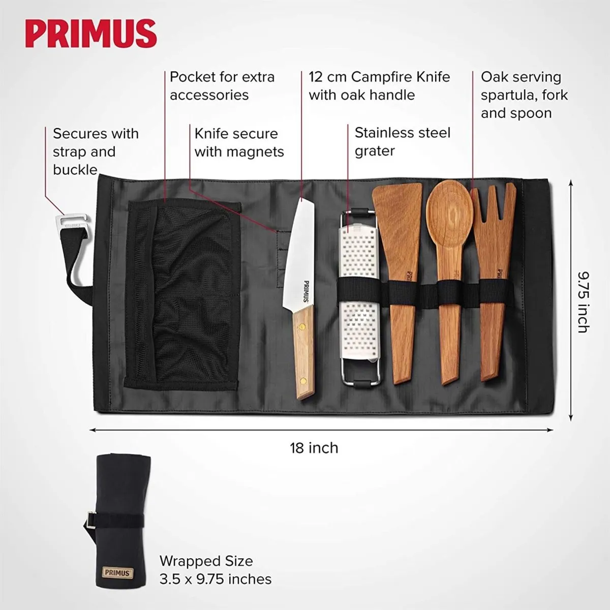 Primus CampFire Prep set outdoor camping utensil kit hiking knife spoon fork