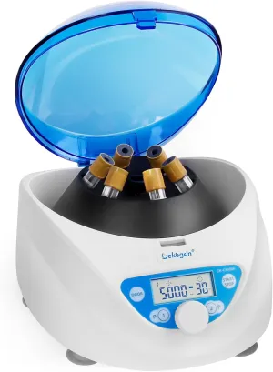 PRP Centrifuge Machine 6x15mL/10mL/7mL/1.5-5ml, Benchtop Lab Centrifuges with 300-5000rpm Max. 2600xg RCF for Laboratory College Beauty Clinic