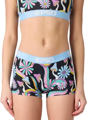 PSD Women's Recreational Print Boy Shorts - Full Coverage Women's Underwear - Comfortable Stretch Panties for Women