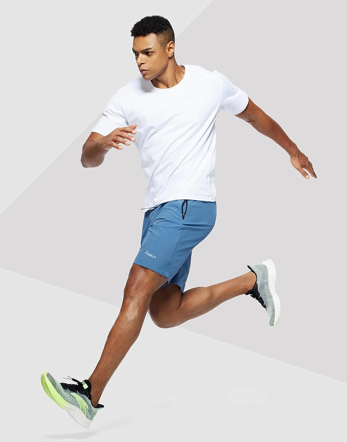 Pudolla Men's Workout Running Shorts 7"/5"/9" Lightweight Gym Athletic Shorts for Men with Zipper Pockets