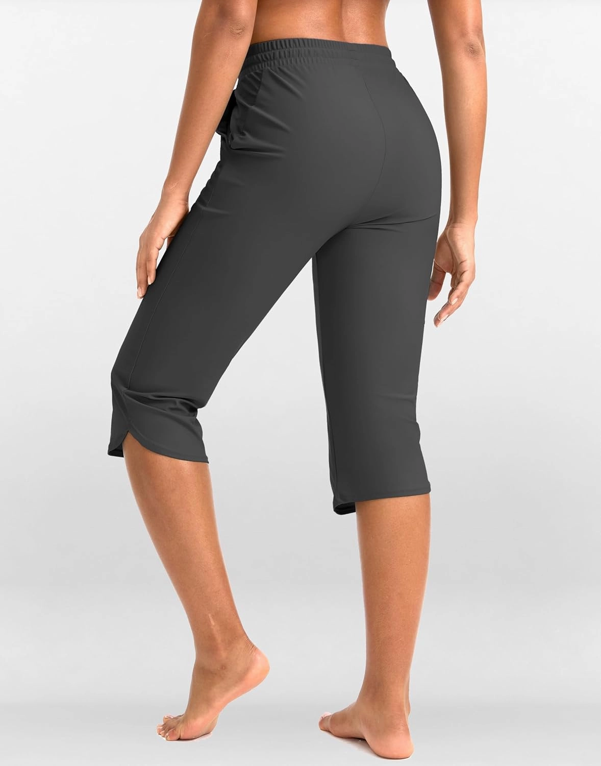 Pudolla Women's Swim Capris 18" Quick Dry UPF50  Swimsuit Pants Long Board Shorts for Women with Pockets