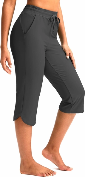 Pudolla Women's Swim Capris 18" Quick Dry UPF50  Swimsuit Pants Long Board Shorts for Women with Pockets