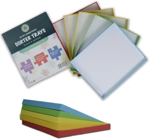 Puzzle Sorter Trays for Jigsaw Puzzles - 6 Stackable Puzzle Sorting Trays for 500/1000/1500/2000 Puzzles - Perfect for Separating Out Your Puzzles and Storing and Saving for Later