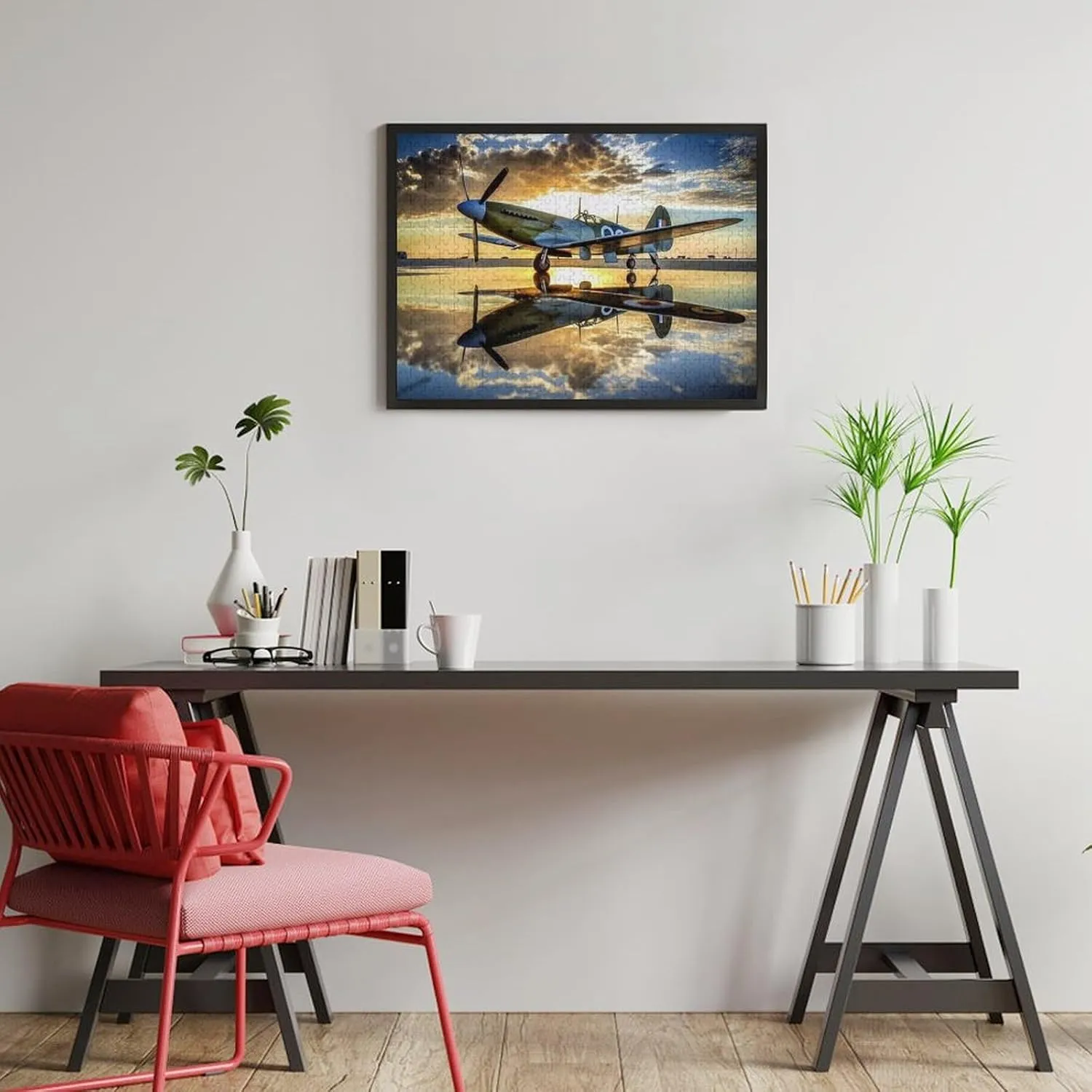 Puzzles for Adults 500 Pieces - Airplane Sunset Best Challenging Puzzles for Cognitive Workout - Safe Eco-Friendly - Most Popular Leisure Activities