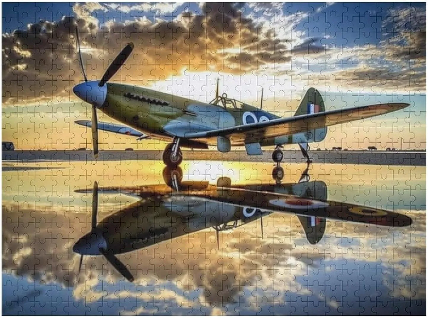 Puzzles for Adults 500 Pieces - Airplane Sunset Best Challenging Puzzles for Cognitive Workout - Safe Eco-Friendly - Most Popular Leisure Activities