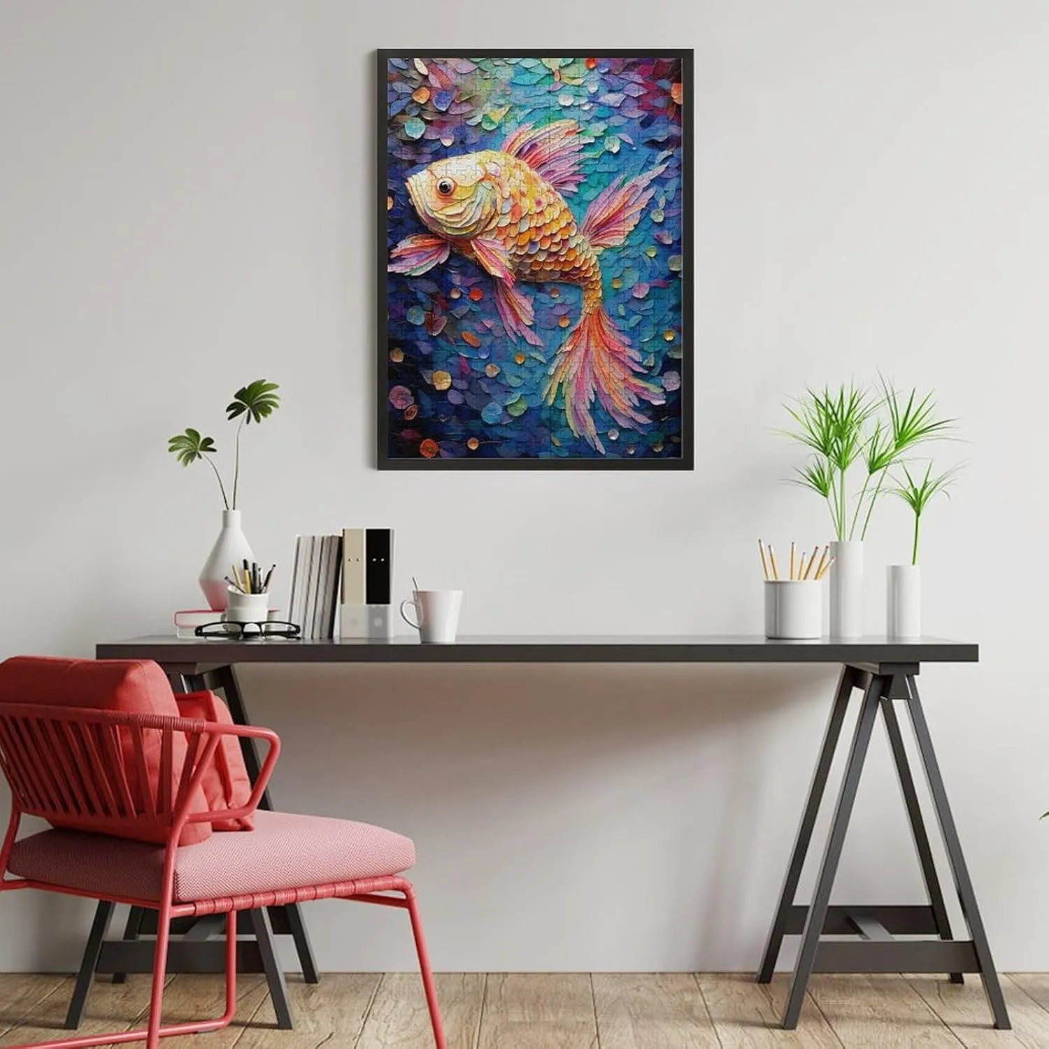 Puzzles for Adults 500 Pieces - Fish Animal Puzzle Challenging Educational Toys Puzzles Reduced Pressure Gift