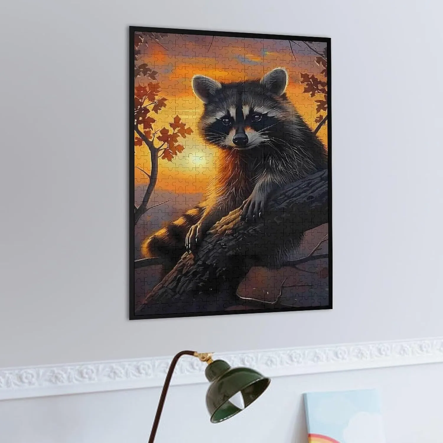 Puzzles for Adults 500 Pieces - Raccoon in The Sunset Raccoon Best Challenging Puzzles for Cognitive Workout - Safe Eco-Friendly - Most Popular Leisure Activities