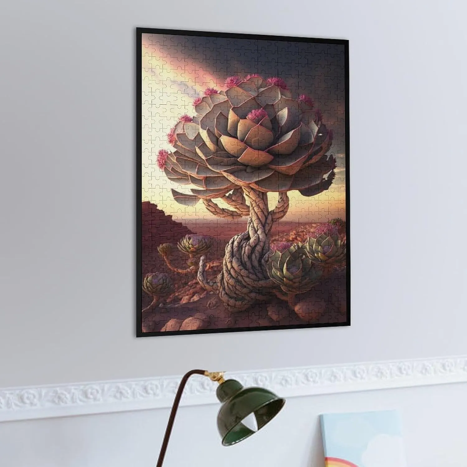 Puzzles for Adults 500 Pieces - Sunset Desert Rose Juicys Funny Challenging Abstract Art Puzzle Brain Teaser Activity