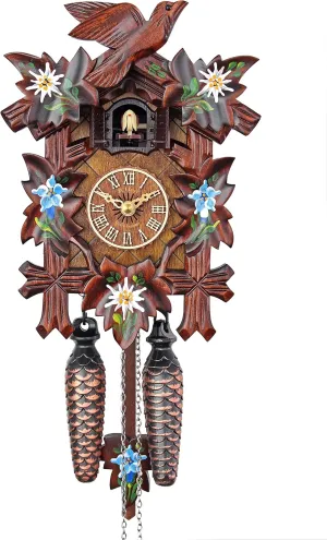 Quartz Cuckoo Clock - Alpine Flowers AH 40/8 QM
